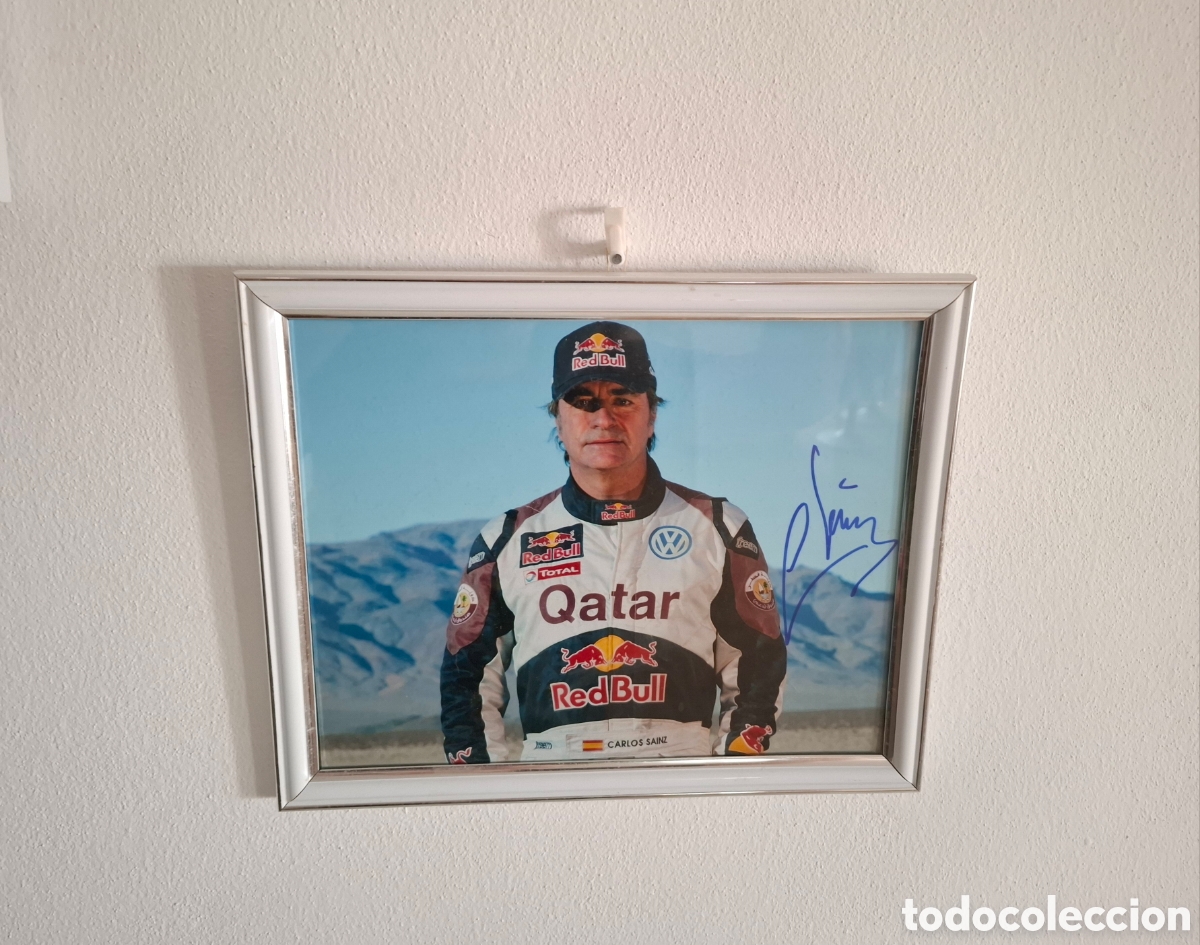Coleccionismo Cromos antiguos: Aut&oacute;grafo con certificado Carlos Sainz