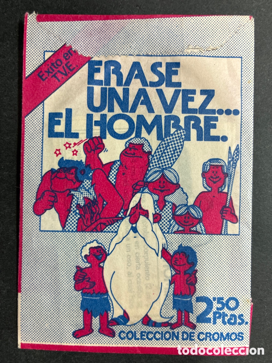 Colecionismo Cromos antigos: SOBRE CROMOS SIN ABRIR ALBUM SERIE T.V ERASE UNA VEZ... EL HOMBRE EDITORIAL PACOSA