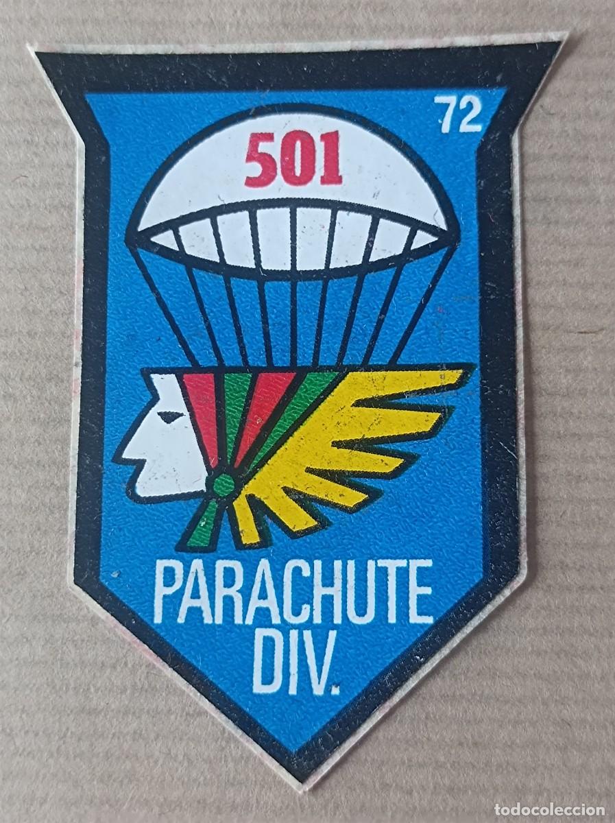 Coleccionismo Cromos antiguos: CROMO ADHESIVO SUPER EMBLEMAS BIBMO N&ordm; 72 PARACHETE 501 DIV.