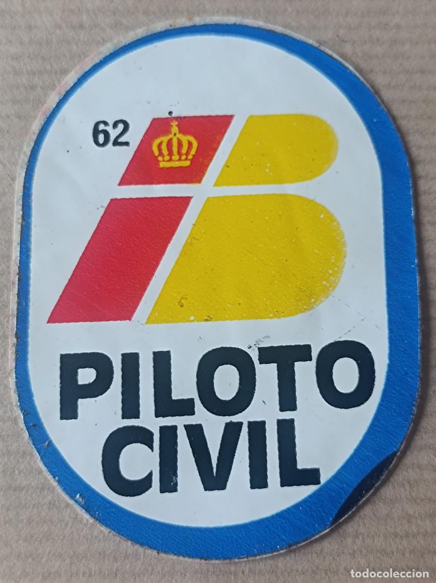 Coleccionismo Cromos antiguos: CROMO ADHESIVO SUPER EMBLEMAS BIBMO N&ordm; 62 PILOTO CIVIL