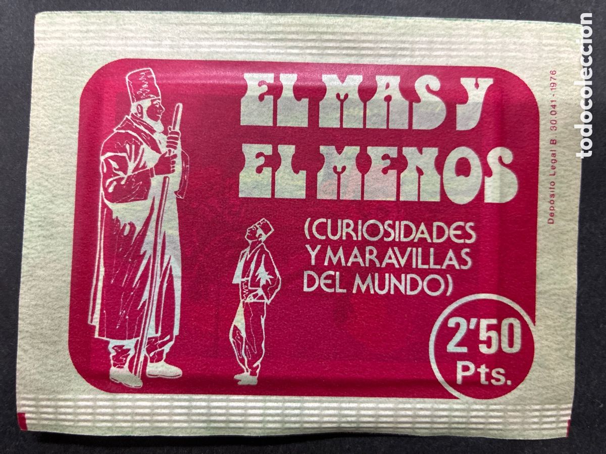 Coleccionismo Cromos antiguos: SOBRE CROMOS SIN ABRIR ALBUM EL MAS Y EL MENOS EDITORIAL RUIZ ROMERO