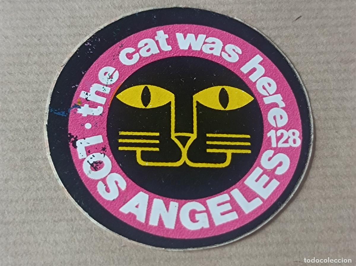 Coleccionismo Cromos antiguos: CROMO ADHESIVO SUPER EMBLEMAS BIBMO N&ordm; 128 LOS &Aacute;NGELES THE CAT WAS HERE