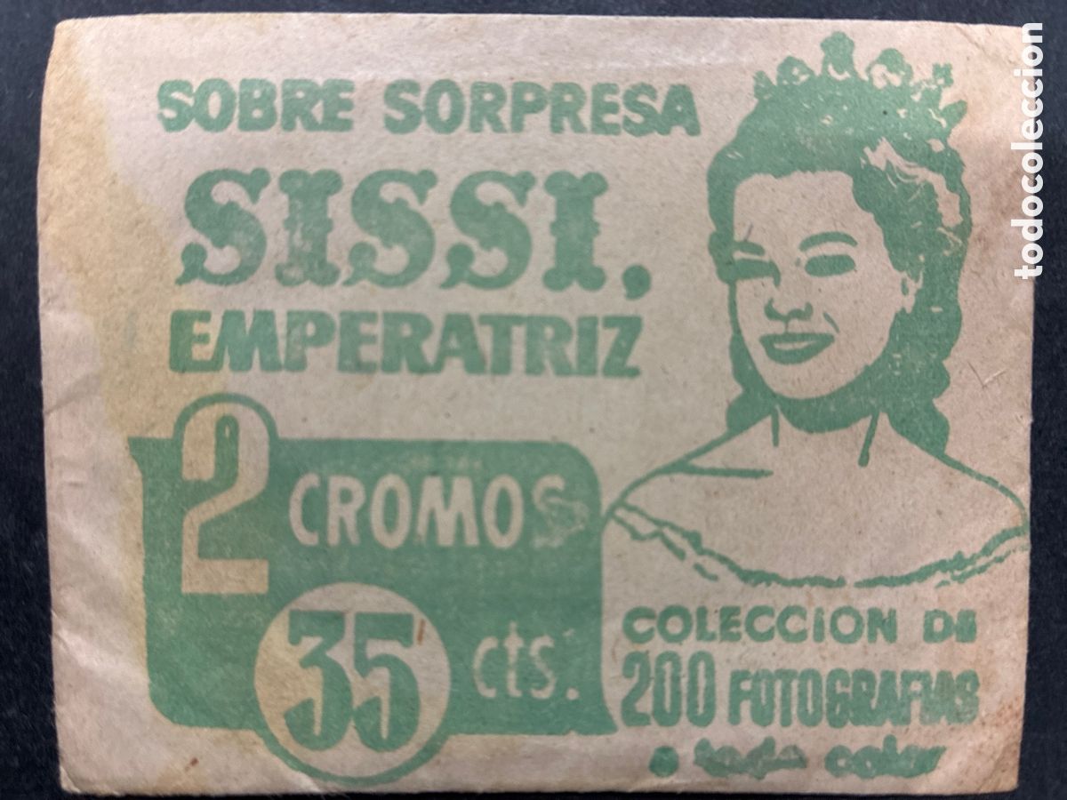 Coleccionismo Cromos antiguos: SOBRE CROMOS SIN ABRIR ALBUM PELICULA SISSI EMPERATRIZ EDITORIAL BRUGUERA
