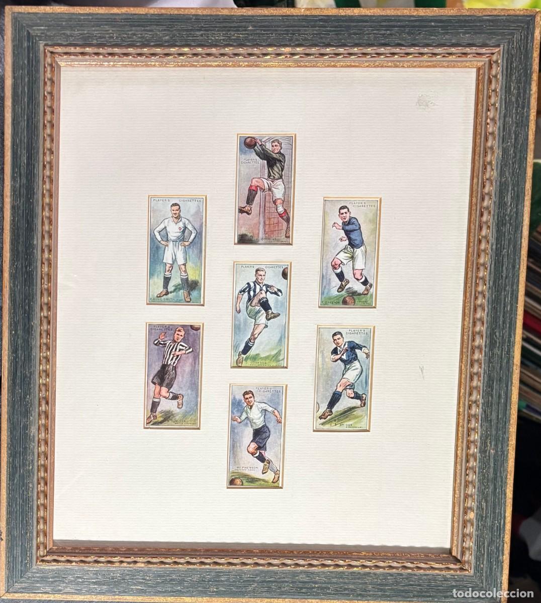 Coleccionismo Cromos antiguos: CUADRO DE 7 CROMOS DE FUTBOL.CUADRO-1099