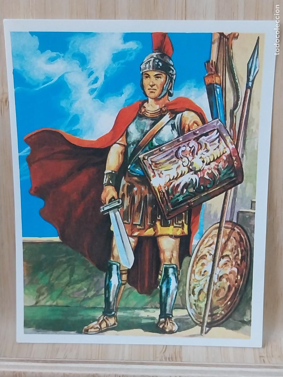 Coleccionismo Cromos antiguos: SOLDADO ROMANO CROMOHISTORIA A&Ntilde;O 1967 CROMO 50 ***** SIN PEGAR NUNCA MAGA 9X7CMS ORIGINAL VINTAGE