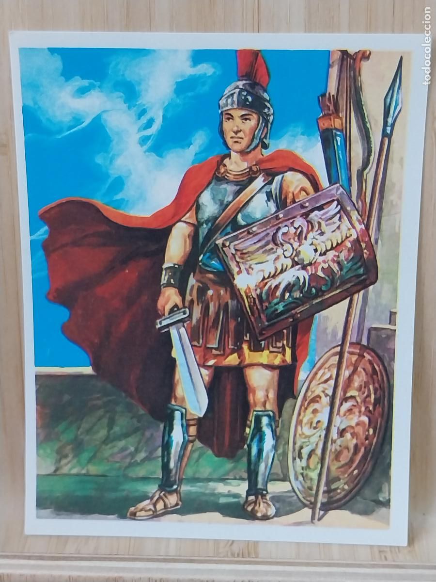 Coleccionismo Cromos antiguos: SOLDADO ROMANO CROMOHISTORIA A&Ntilde;O 1967 CROMO 50 **** SIN PEGAR NUNCA MAGA 9X7CMS ORIGINAL VINTAGE