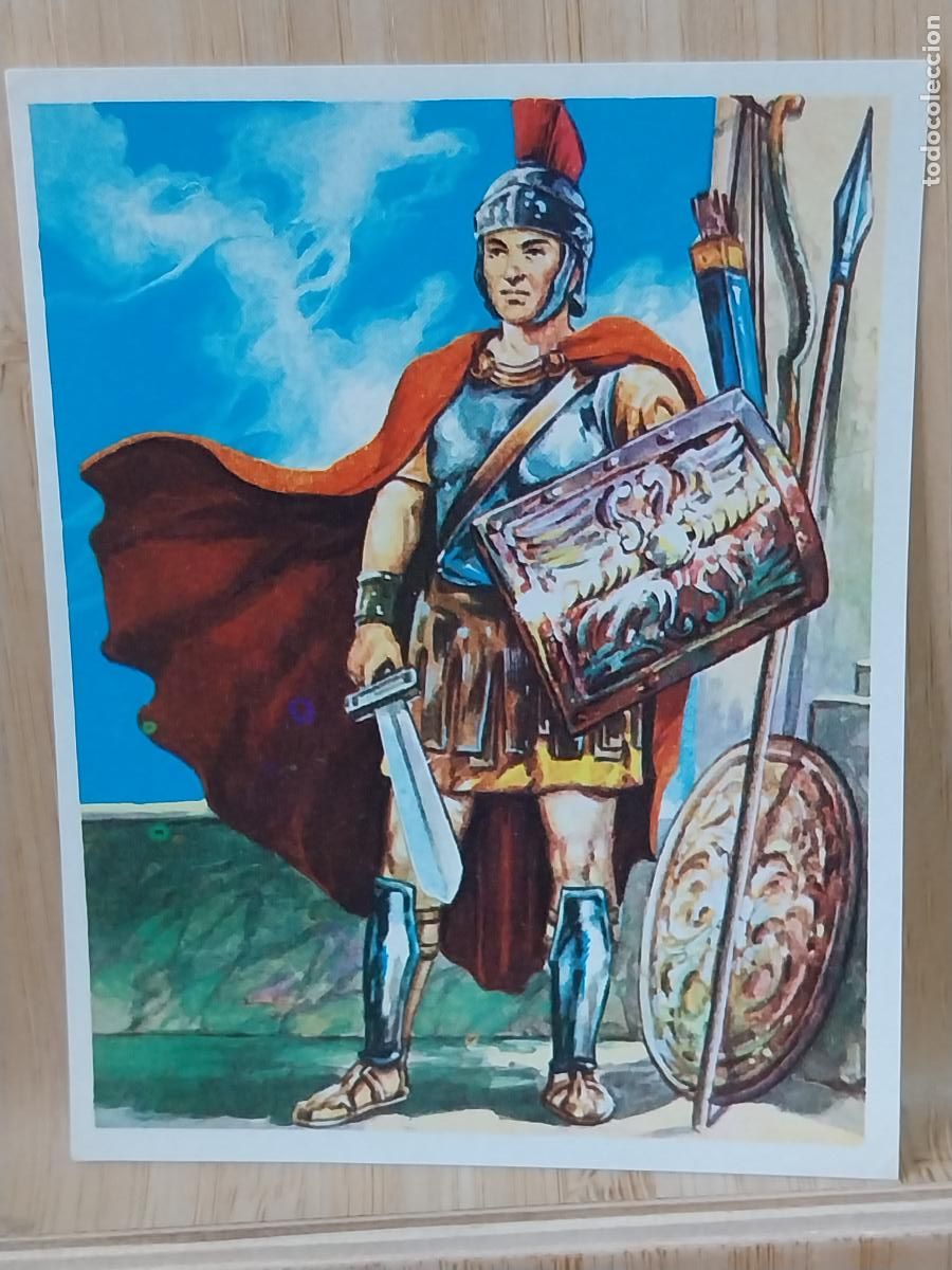 Coleccionismo Cromos antiguos: SOLDADO ROMANO CROMOHISTORIA A&Ntilde;O 1967 CROMO 50 *** SIN PEGAR NUNCA MAGA 9X7CMS ORIGINAL VINTAGE