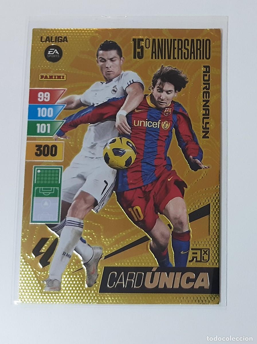Coleccionismo Cromos antiguos: Messi Cristiano Ronaldo adrenalyn 23 24 15 aniversario