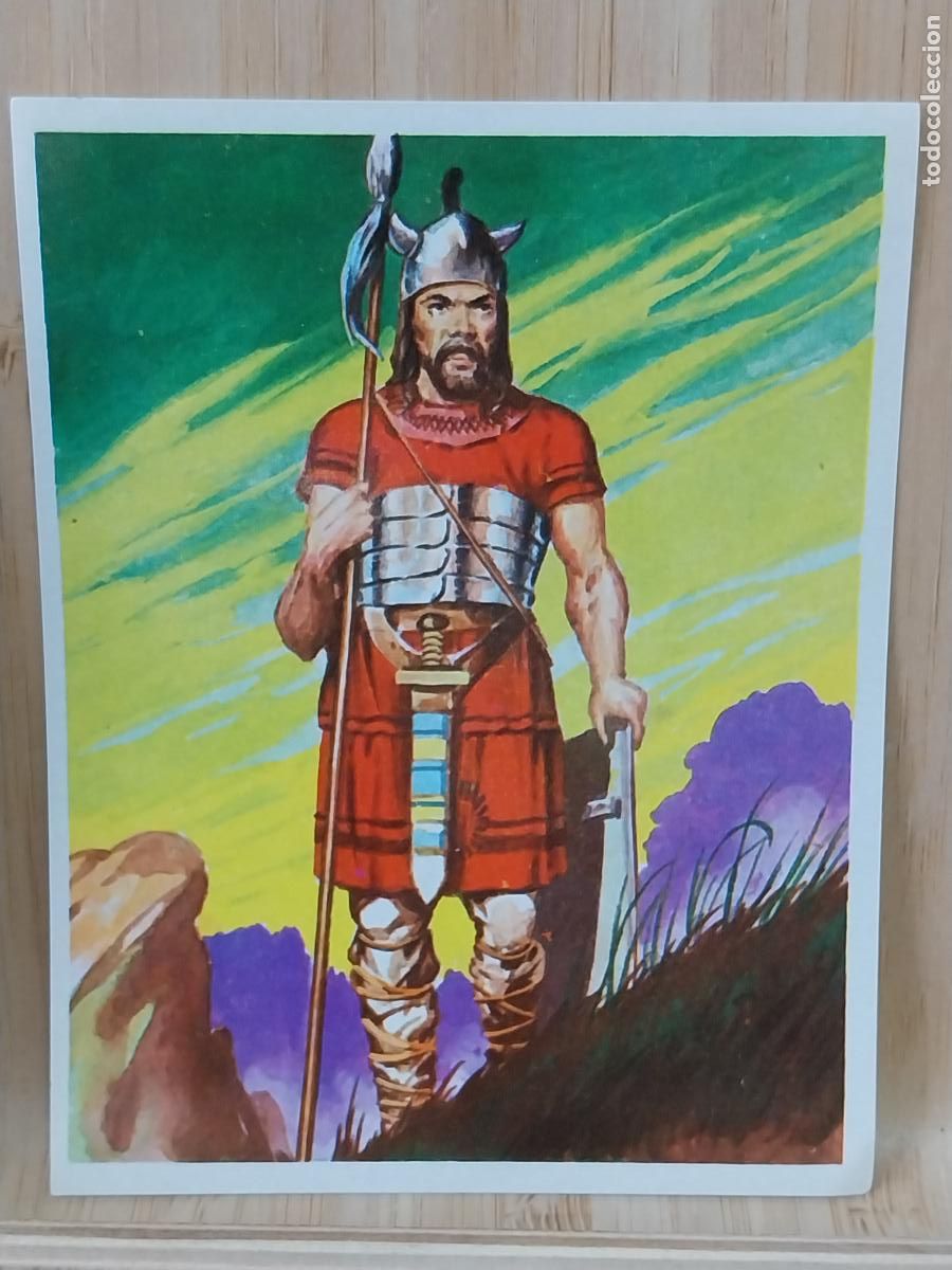 Coleccionismo Cromos antiguos: GUERRERO CELTA CROMOHISTORIA A&Ntilde;O 1967 CROMO 51 ** SIN PEGAR NUNCA MAGA 9X7CMS ORIGINAL