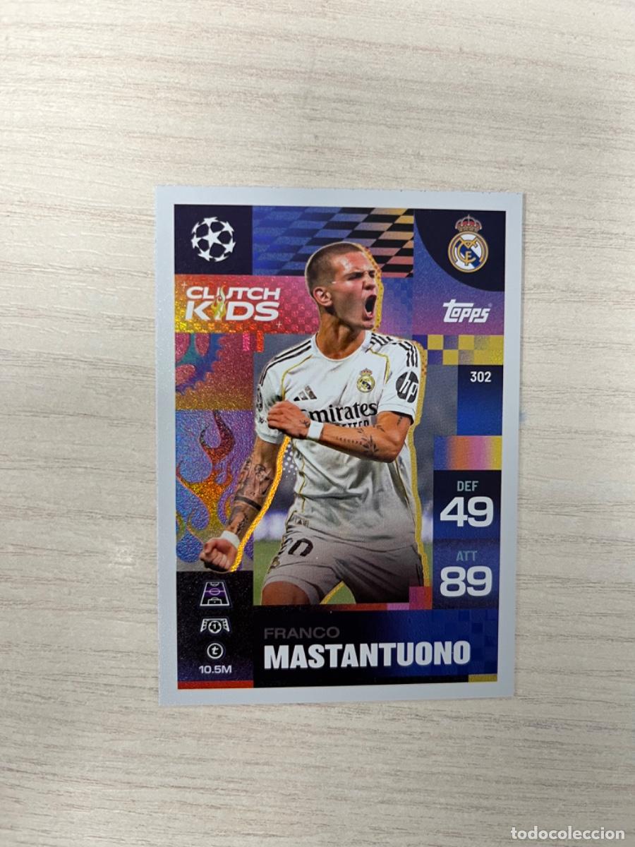 Coleccionismo Cromos antiguos: 302 mastantuono Real Madrid clutch kids match attax extra 25-26
