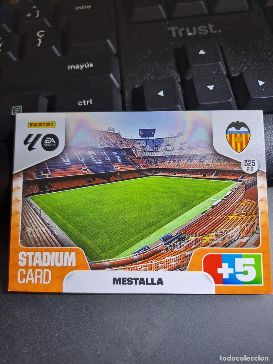 Coleccionismo Cromos antiguos: ADRENALYN XL ESTADIO STADIUM MESTALLA 325 BIS VALENCIA CROMO LIGA 2025 2026 25 26 PANINI