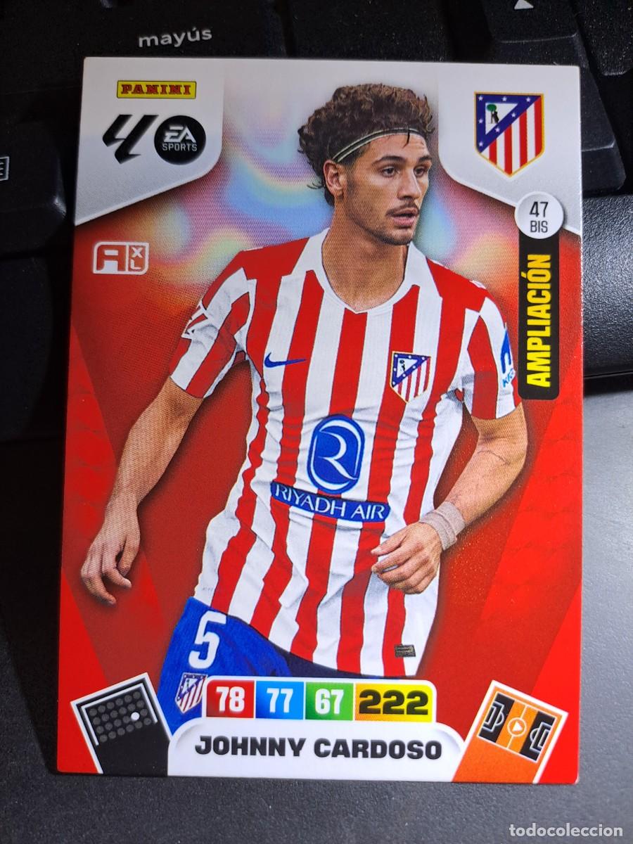 Coleccionismo Cromos antiguos: ADRENALYN XL JOHNNY CARDOSO 47 BIS AMPLIACION ATLETICO DE MADRID CROMO LIGA 2025 2026 25 26 PANINI