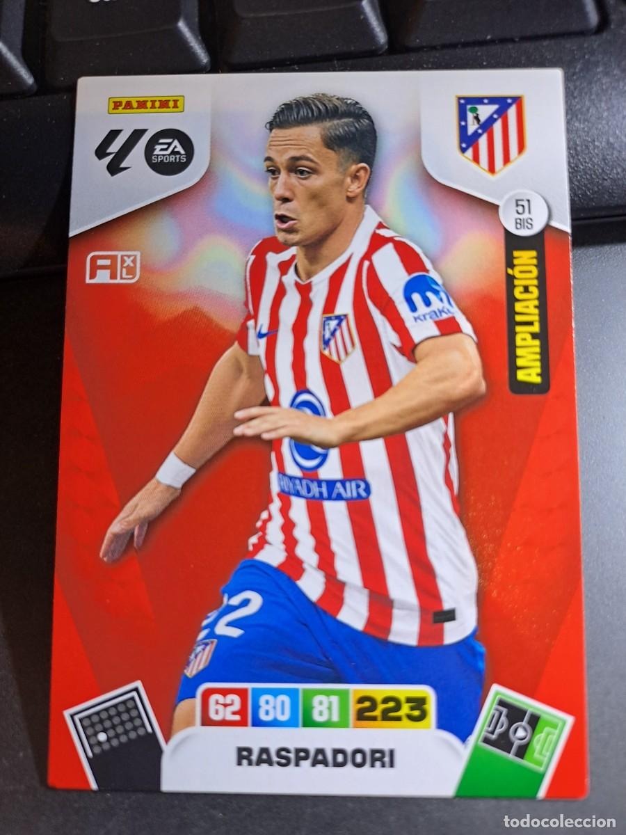 Coleccionismo Cromos antiguos: ADRENALYN XL RASPADORI 51 BIS AMPLIACION ATLETICO DE MADRID CROMO LIGA 2025 2026 25 26 PANINI