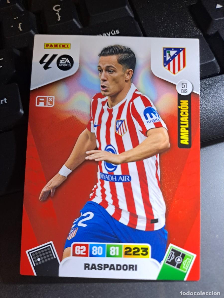 Coleccionismo Cromos antiguos: ADRENALYN XL RASPADORI 51 BIS AMPLIACION ATLETICO DE MADRID CROMO LIGA 2025 2026 25 26 PANINI