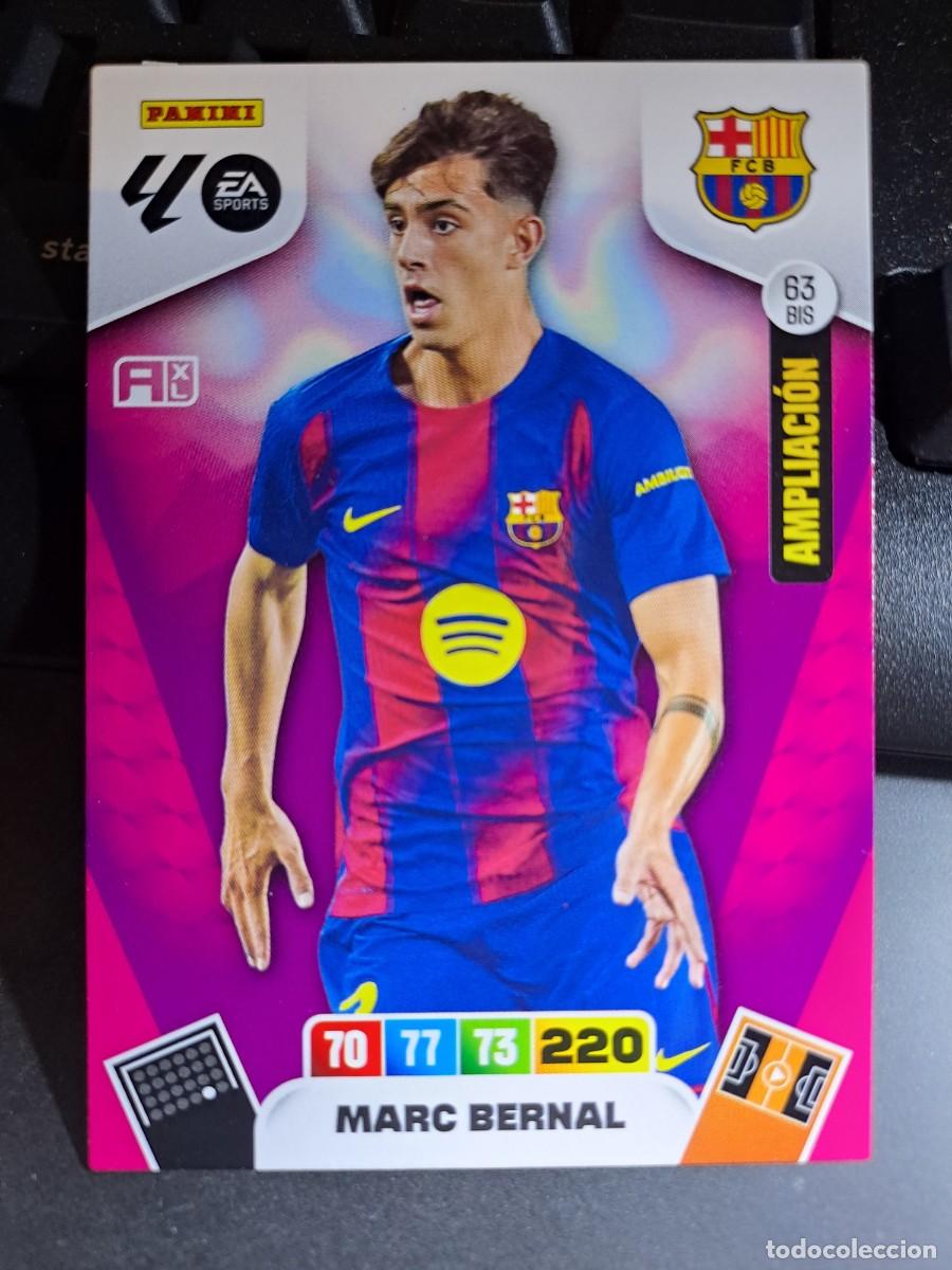 Coleccionismo Cromos antiguos: ADRENALYN XL MARC BERNAL 63 BIS AMPLIACI&Oacute;N BARCELONA CROMO LIGA 2025 2026 25 26 PANINI