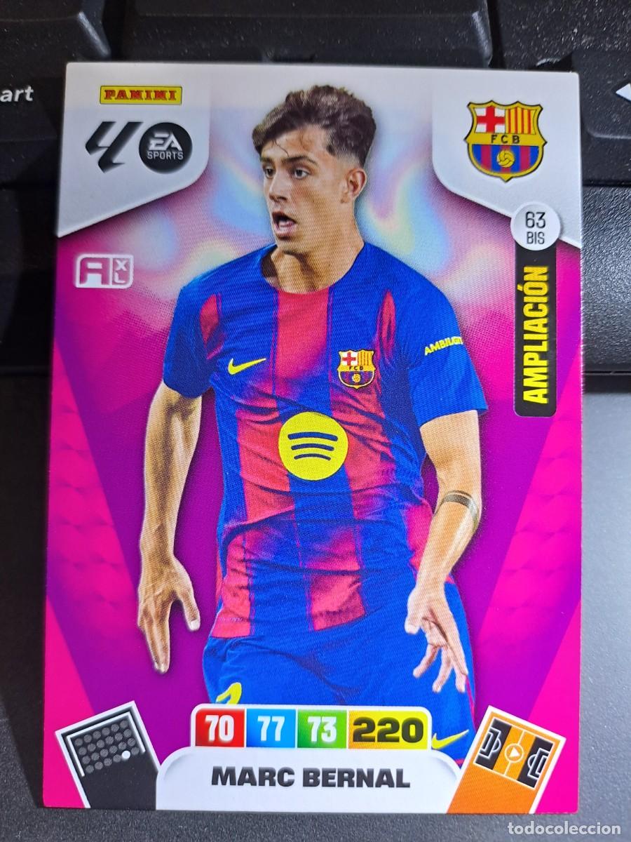 Coleccionismo Cromos antiguos: ADRENALYN XL MARC BERNAL 63 BIS AMPLIACI&Oacute;N BARCELONA CROMO LIGA 2025 2026 25 26 PANINI