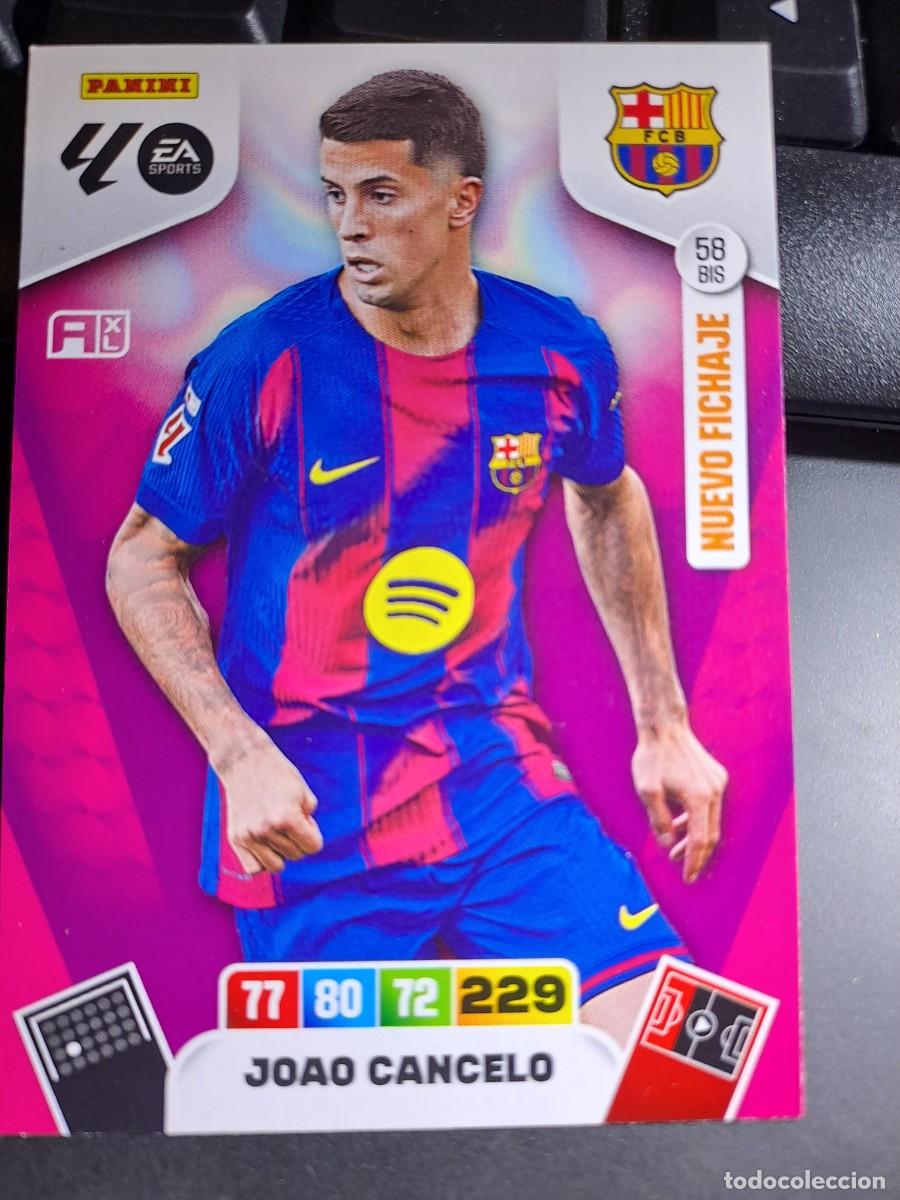 Coleccionismo Cromos antiguos: ADRENALYN XL JOAO CANCELO 58 BIS NUEVO FICHAJE BARCELONA CROMO LIGA 2025 2026 25 26 PANINI