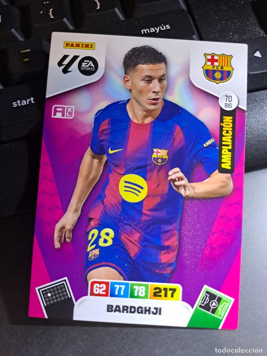 Coleccionismo Cromos antiguos: ADRENALYN XL BARDGHJI 70 BIS AMPLIACION BARCELONA CROMO LIGA 2025 2026 25 26 PANINI