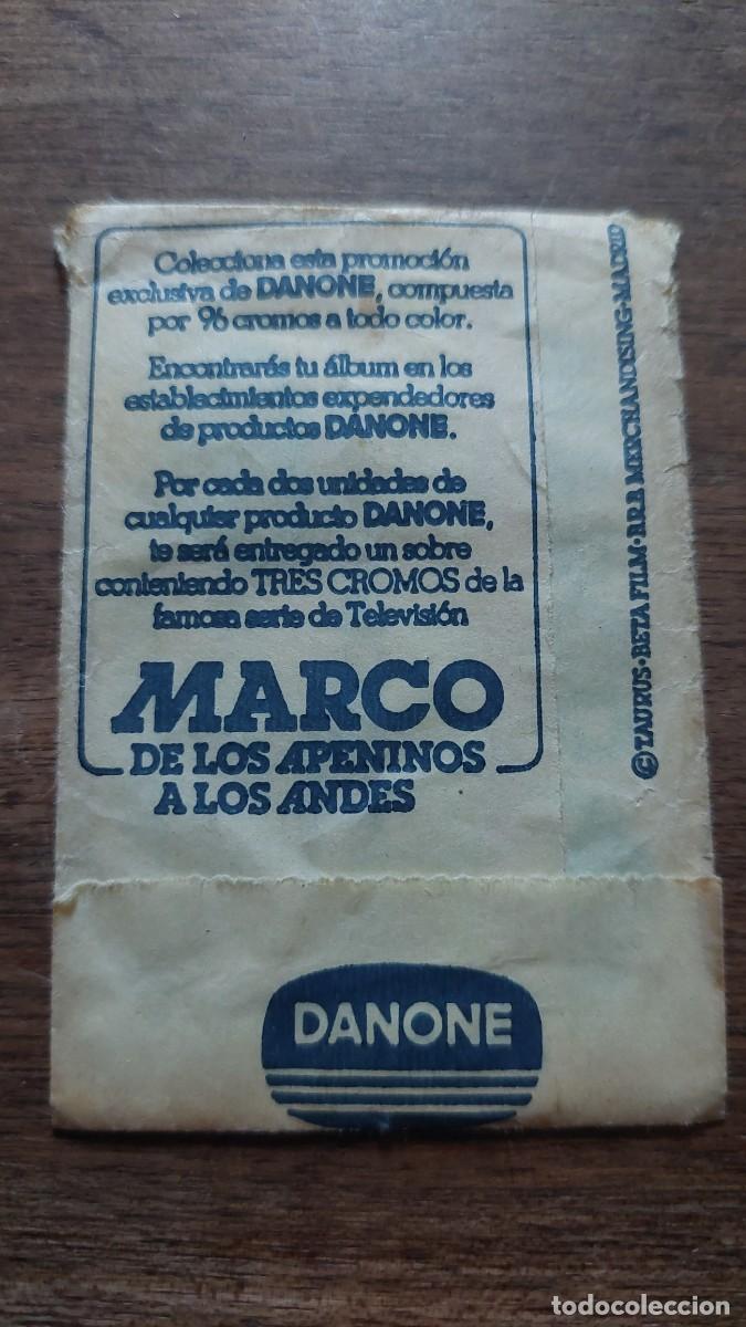 Coleccionismo cromos antiguos: Sobre con cromos Marco Danone - Foto 2