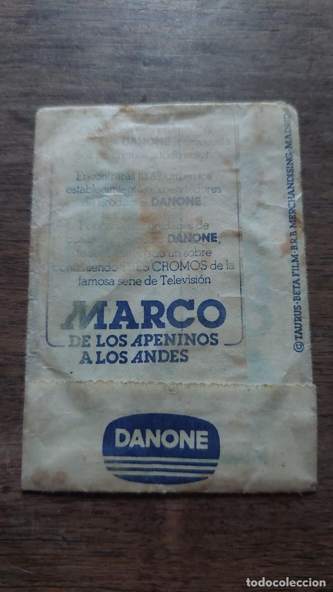 Coleccionismo cromos antiguos: Sobre con cromos Marco Danone - Foto 2
