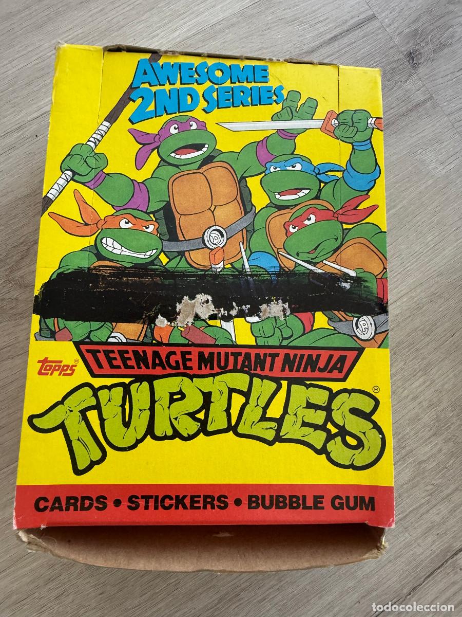 Coleccionismo Cromos antiguos: Caja vac&iacute;a - chicles Tortugas Ninja de Topps