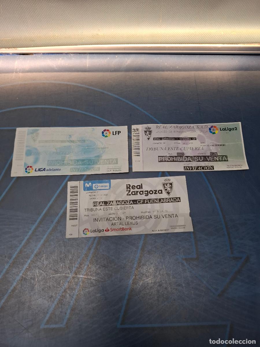 Coleccionismo Cromos antiguos: Lote Entradas Antiguas Real Zaragoza
