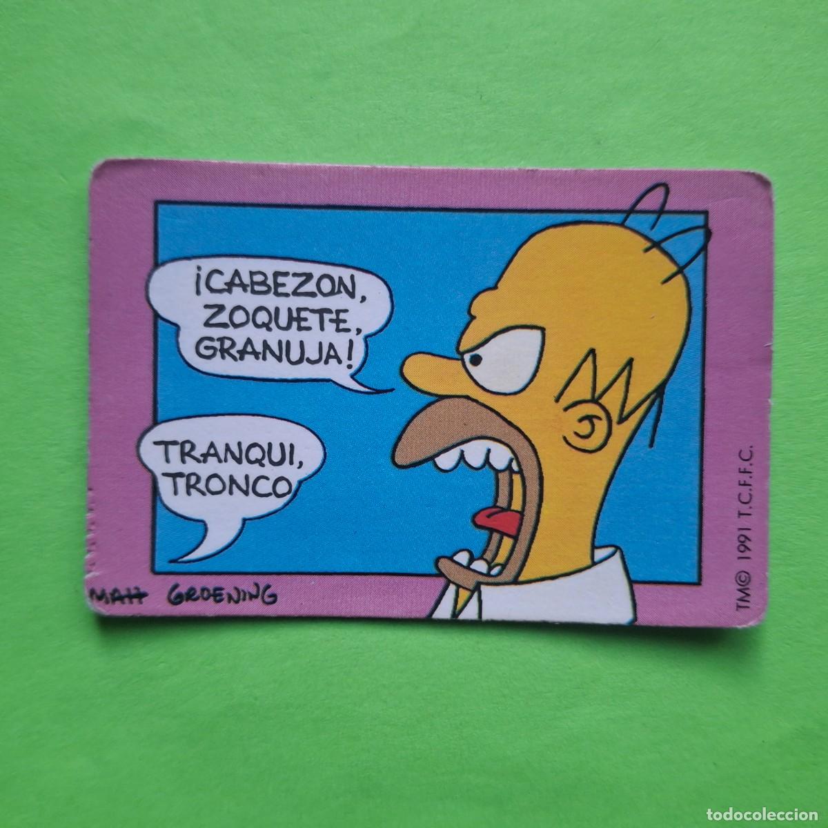 Coleccionismo Cromos antiguos: BOLLYCAO - LOS SIMPSONS - CROMO PEGATINA SIN PEGAR - THE SIMPSONS