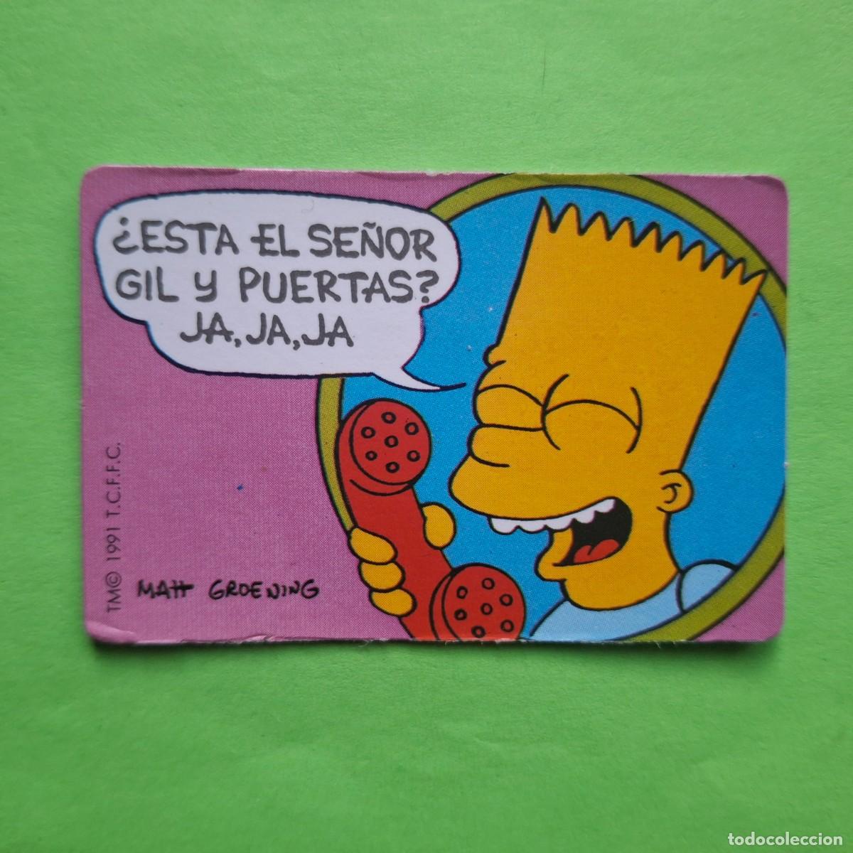 Coleccionismo Cromos antiguos: BOLLYCAO - LOS SIMPSONS - CROMO PEGATINA SIN PEGAR - THE SIMPSONS