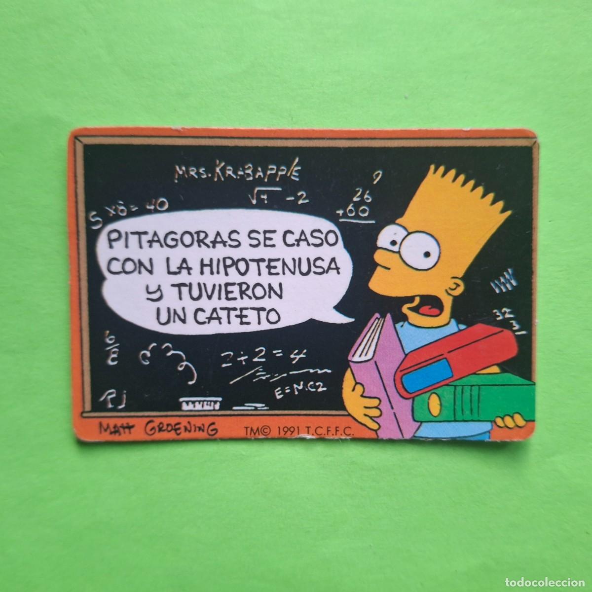 Colecionismo Cromos antigos: BOLLYCAO - LOS SIMPSONS - CROMO PEGATINA SIN PEGAR - THE SIMPSONS