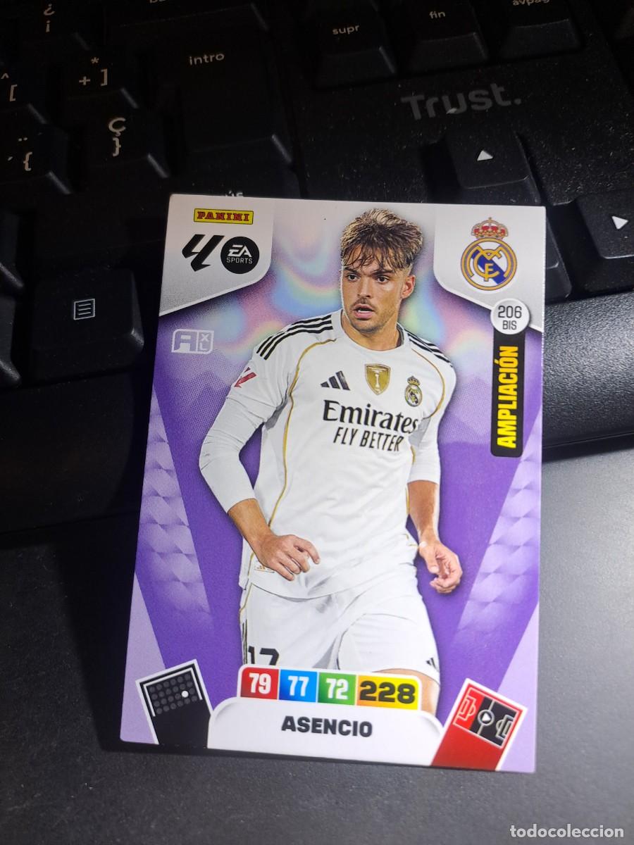 Coleccionismo Cromos antiguos: ADRENALYN XL ASENCIO 206 BIS AMPLIACION REAL MADRID CROMO LIGA 2025 2026 25 26 PANINI