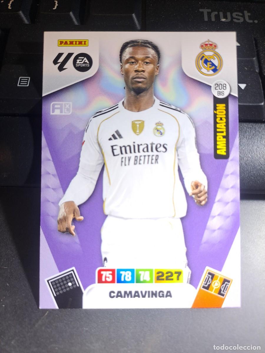 Coleccionismo Cromos antiguos: ADRENALYN XL CAMAVINGA 208 BIS AMPLIACION REAL MADRID CROMO LIGA 2025 2026 25 26 PANINI