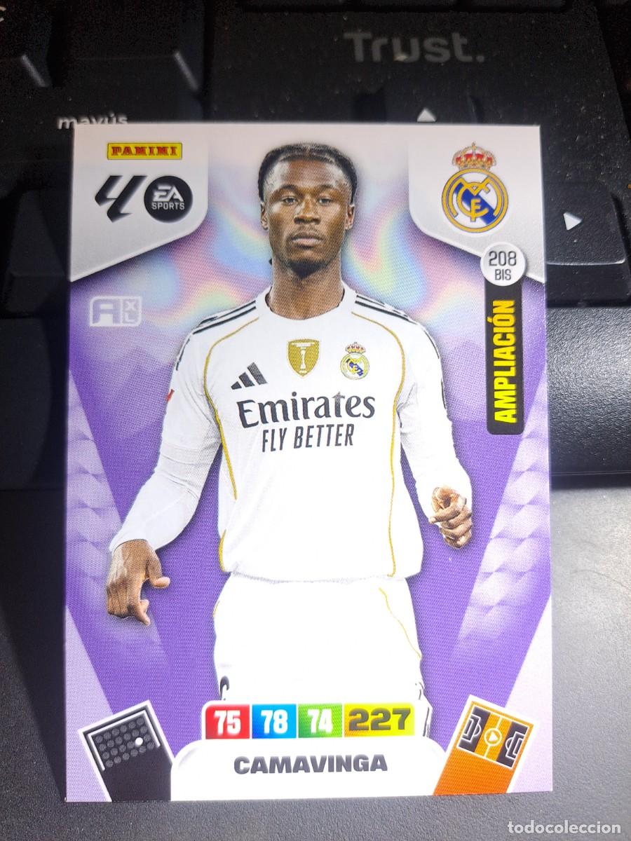 Coleccionismo Cromos antiguos: ADRENALYN XL CAMAVINGA 208 BIS AMPLIACION REAL MADRID CROMO LIGA 2025 2026 25 26 PANINI