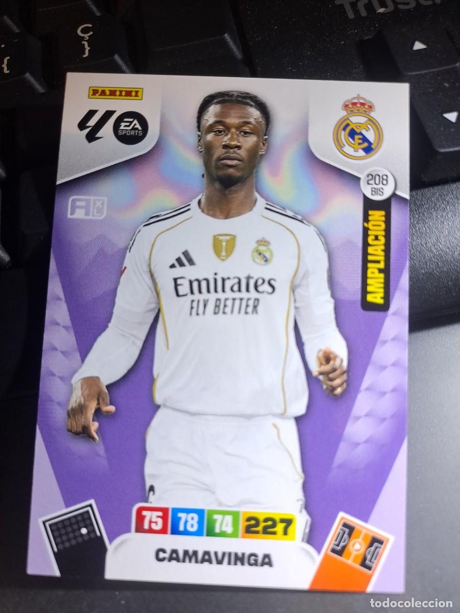 Coleccionismo Cromos antiguos: ADRENALYN XL CAMAVINGA 208 BIS AMPLIACION REAL MADRID CROMO LIGA 2025 2026 25 26 PANINI