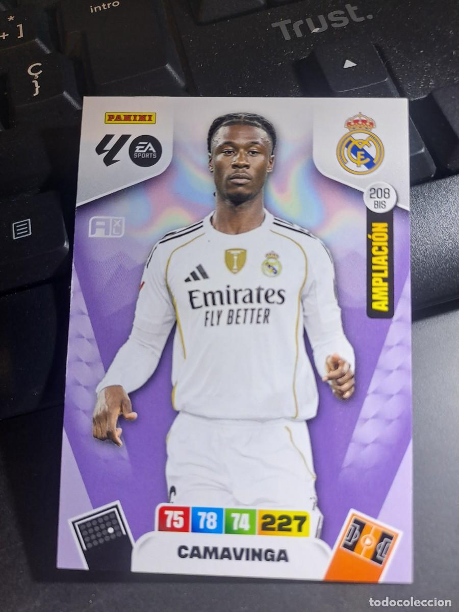 Coleccionismo Cromos antiguos: ADRENALYN XL CAMAVINGA 208 BIS AMPLIACION REAL MADRID CROMO LIGA 2025 2026 25 26 PANINI