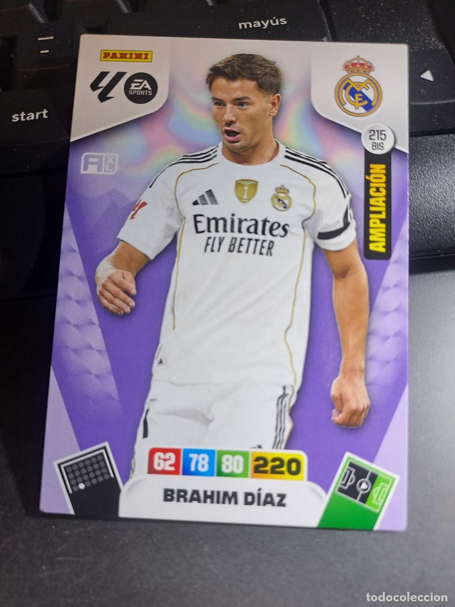 Coleccionismo Cromos antiguos: ADRENALYN XL BRAHIM DIAZ 215 BIS AMPLIACION REAL MADRID CROMO LIGA 2025 2026 25 26 PANINI