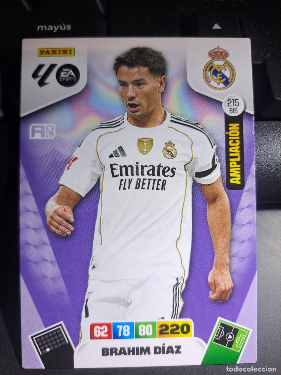 Coleccionismo Cromos antiguos: ADRENALYN XL BRAHIM DIAZ 215 BIS AMPLIACION REAL MADRID CROMO LIGA 2025 2026 25 26 PANINI