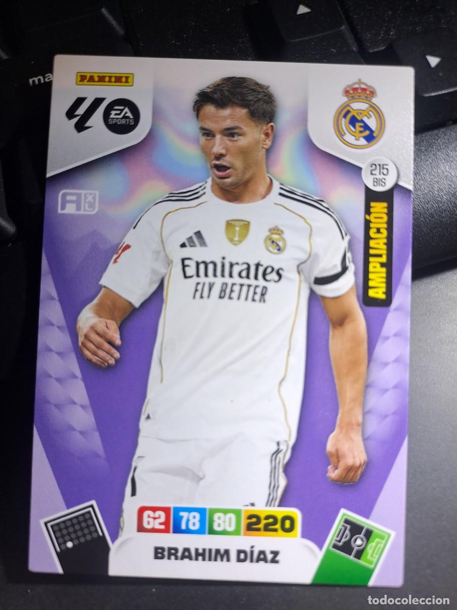 Coleccionismo Cromos antiguos: ADRENALYN XL BRAHIM DIAZ 215 BIS AMPLIACION REAL MADRID CROMO LIGA 2025 2026 25 26 PANINI