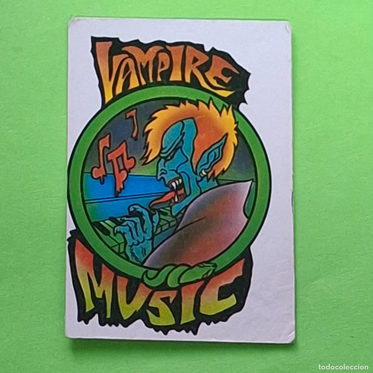 Colecionismo Cromos antigos: BOLLYCAO - SKATEBOARDS TERRORIFICOS - CROMO PEGATINA ADHESIVO SIN PEGAR - VAMPIRE MUSIC