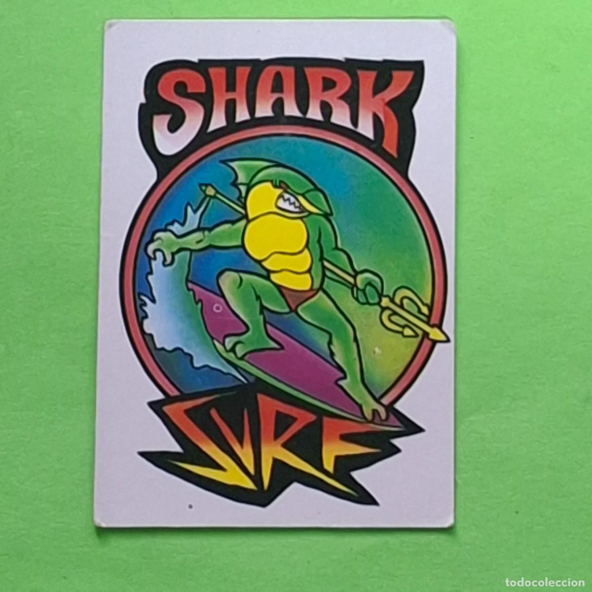 Colecionismo Cromos antigos: BOLLYCAO - SKATEBOARDS TERRORIFICOS - CROMO PEGATINA ADHESIVO SIN PEGAR - SHARK SURF