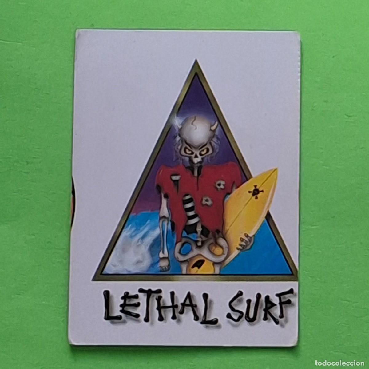 Colecionismo Cromos antigos: BOLLYCAO - SKATEBOARDS TERRORIFICOS - CROMO PEGATINA ADHESIVO SIN PEGAR - LETHAL SURF