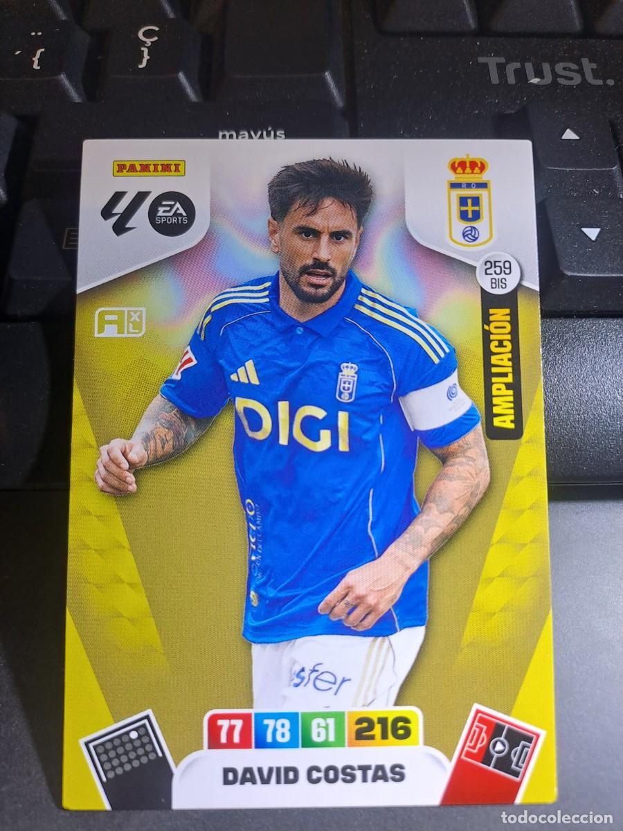 Coleccionismo Cromos antiguos: ADRENALYN XL DAVID COSTAS 259 BIS AMPLIACION OVIEDO CROMO LIGA 2025 2026 25 26 PANINI