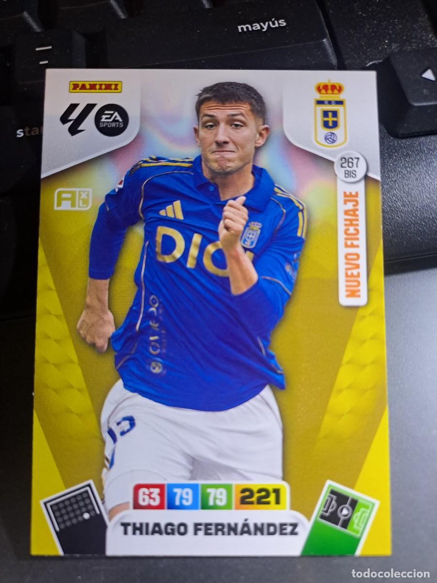 Coleccionismo Cromos antiguos: ADRENALYN XL THIAGO FERNANDEZ 267 BIS NUEVO FICHAJE OVIEDO CROMO LIGA 2025 2026 25 26 PANINI