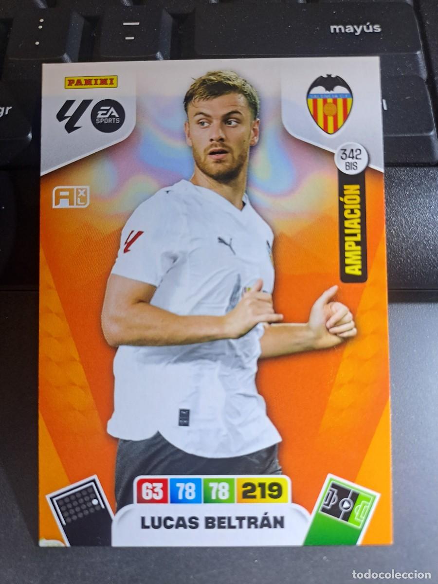 Coleccionismo Cromos antiguos: ADRENALYN XL LUCAS BELTRAN 342 BIS AMPLIACION VALENCIA CROMO LIGA 2025 2026 25 26 PANINI