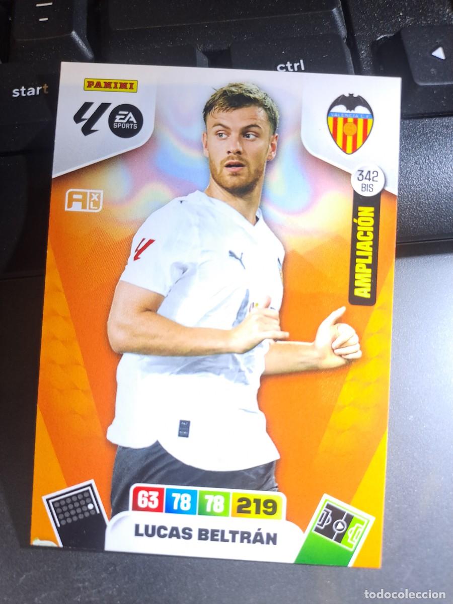 Coleccionismo Cromos antiguos: ADRENALYN XL LUCAS BELTRAN 342 BIS AMPLIACION VALENCIA CROMO LIGA 2025 2026 25 26 PANINI