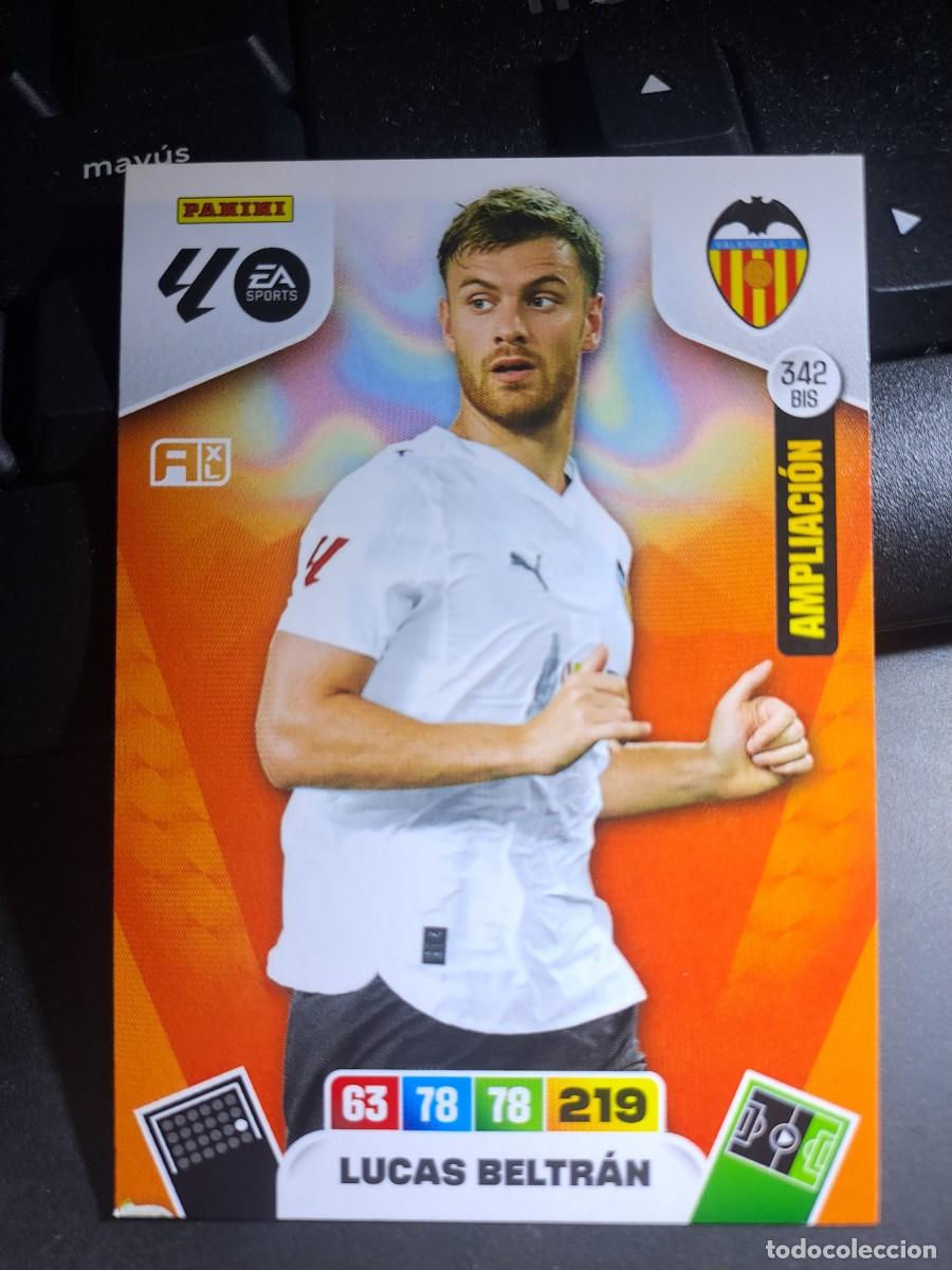 Coleccionismo Cromos antiguos: ADRENALYN XL LUCAS BELTRAN 342 BIS AMPLIACION VALENCIA CROMO LIGA 2025 2026 25 26 PANINI