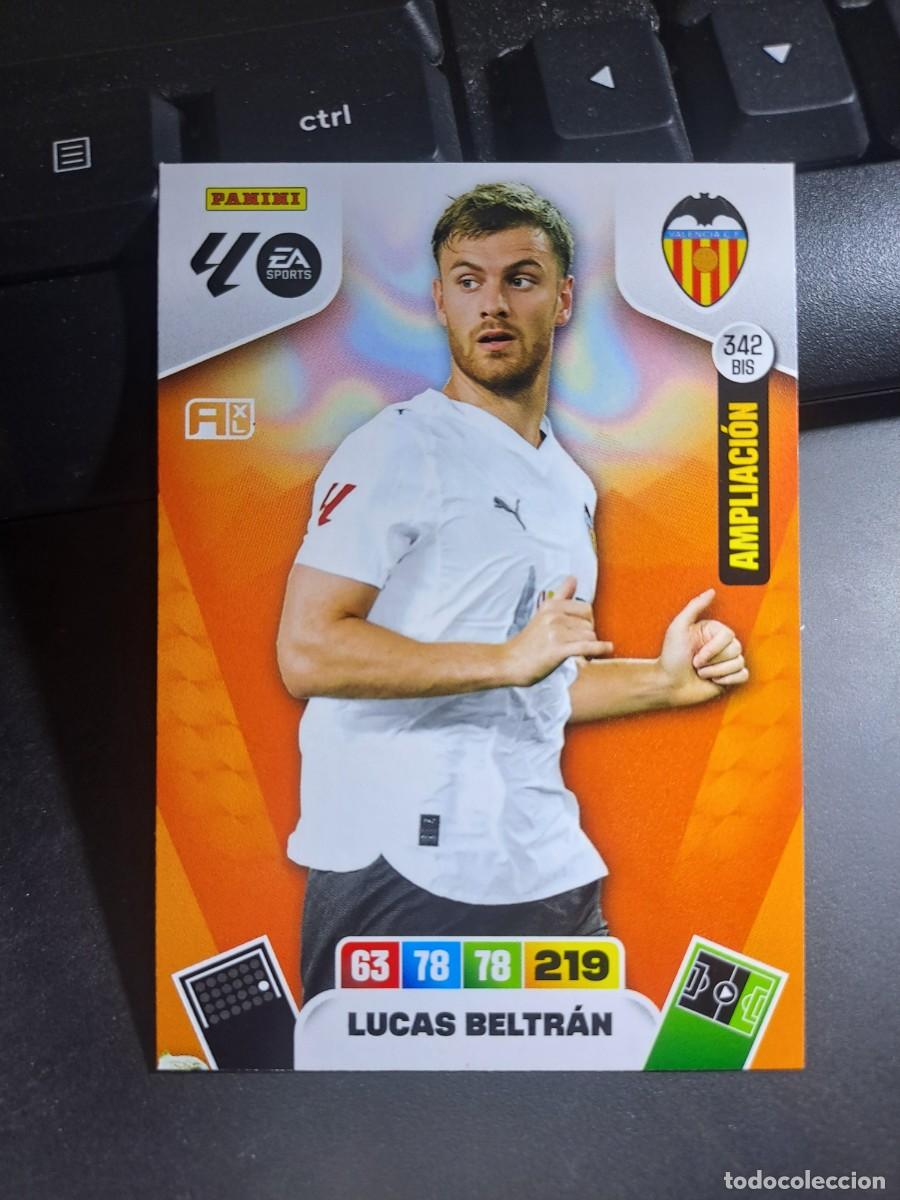 Coleccionismo Cromos antiguos: ADRENALYN XL LUCAS BELTRAN 342 BIS AMPLIACION VALENCIA CROMO LIGA 2025 2026 25 26 PANINI