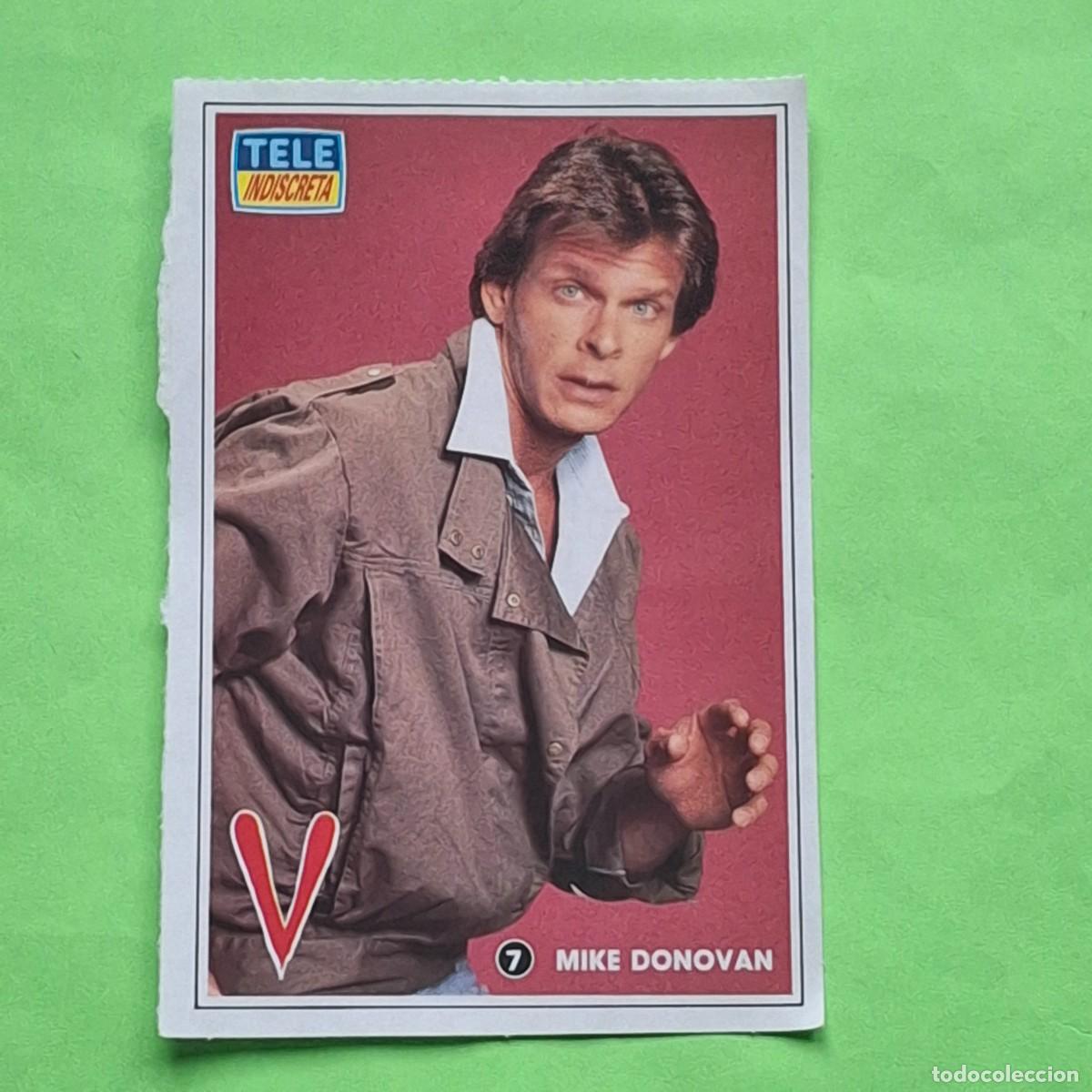 Coleccionismo Cromos antiguos: TELE INDISCRETA - SERIE V VISITANTES N&ordm; 7 - MIKE DONOVAN - CROMO PEGATINA ADHESIVO