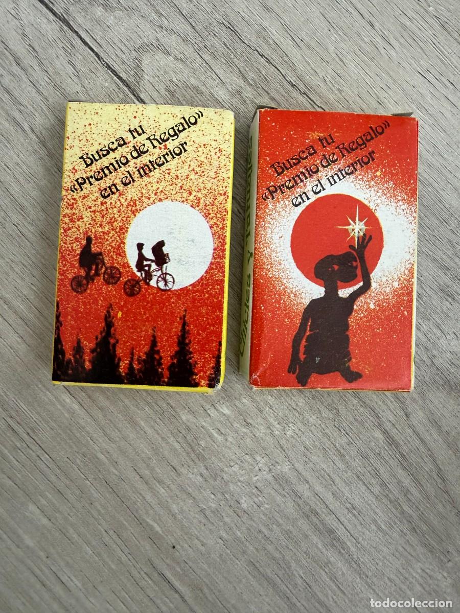 Coleccionismo Cromos antiguos: 2 cajas chicles E. T. Tatuajes