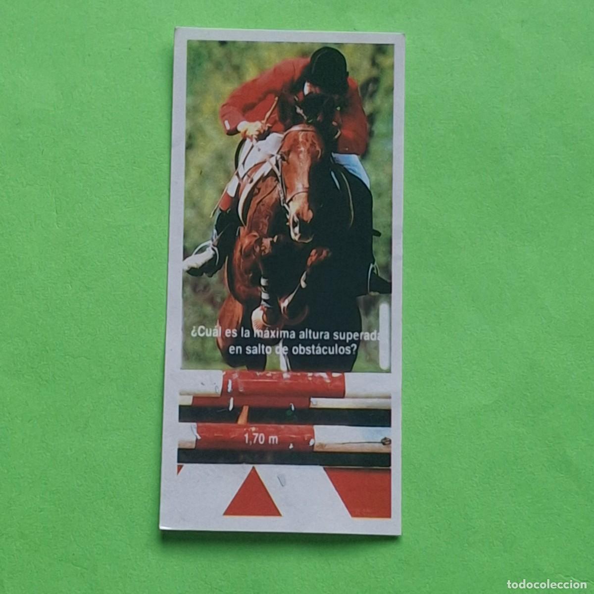 Coleccionismo Cromos antiguos: DANONE - RECORDS OLIMPICOS N&ordm; 22 - HIPICA CABALLO - CROMO PEGATINA ADHESIVO
