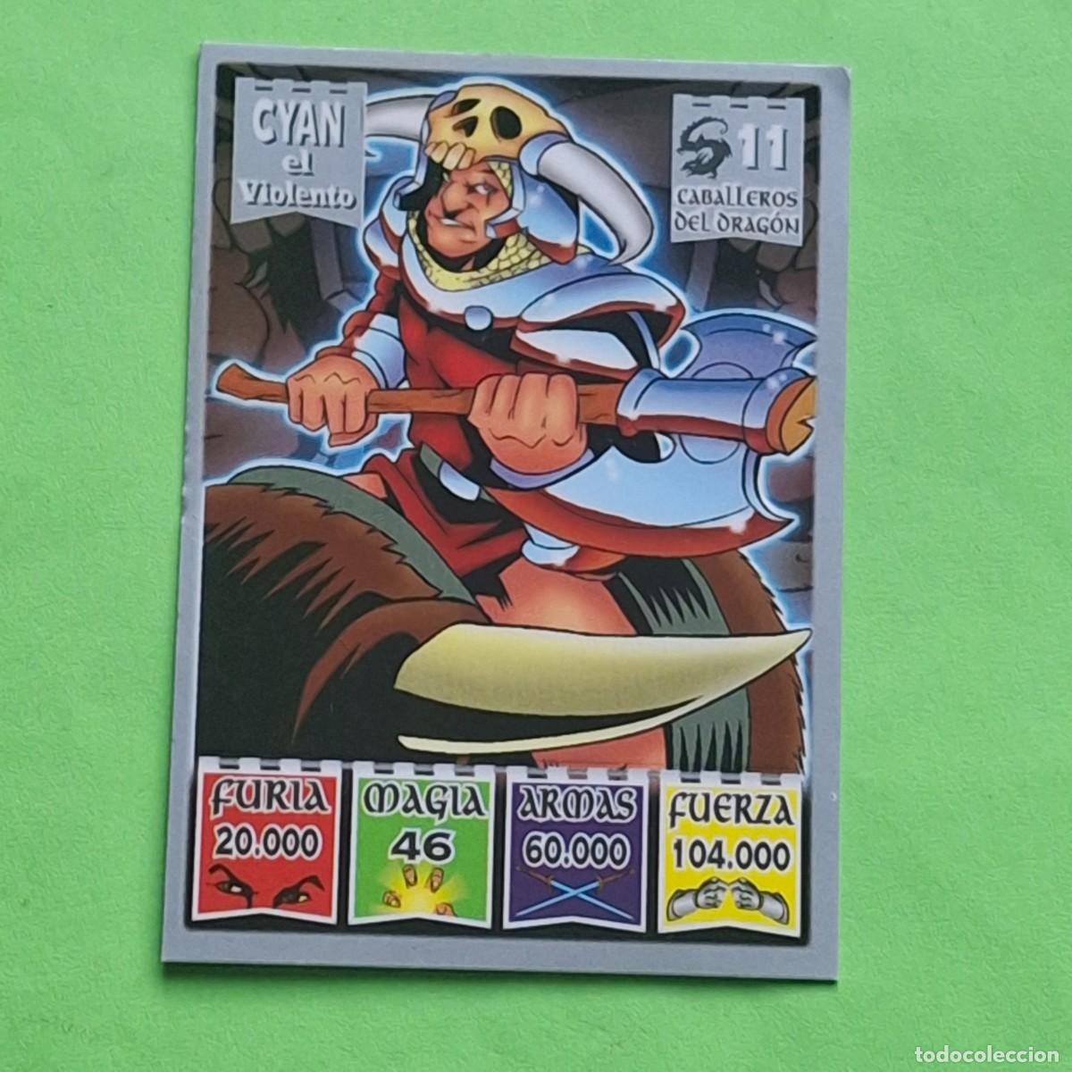 Coleccionismo Cromos antiguos: BOLLYCAO - BOLLY KAOS - THE LEGEND - CABALLEROS DEL DRAGON N&ordm; 11 - CYAN EL VIOLENTO